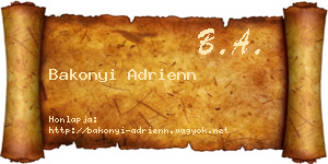 Bakonyi Adrienn névjegykártya
